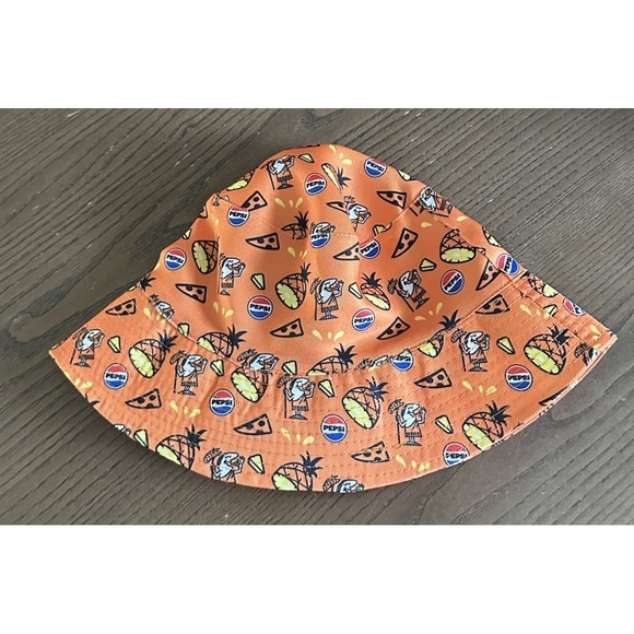 Little Caesars Pepsi Pineapple Reversible Bucket Hat LIMITED EDITION PROMOTION - Picture 1 of 2